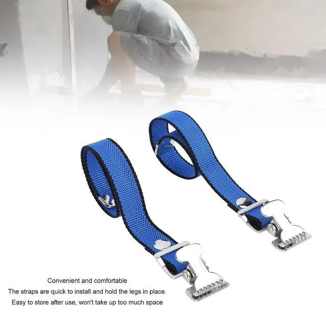 Alt view image 4 of 7 - 4PCS Drywall Stilts Straps, Adjustable Foot Band Kit for Men Women, Durable Nylon Aluminum Alloy Buckle Replacement with Screws Spacers, Quick Install for Painting Decoration and Parade Performance