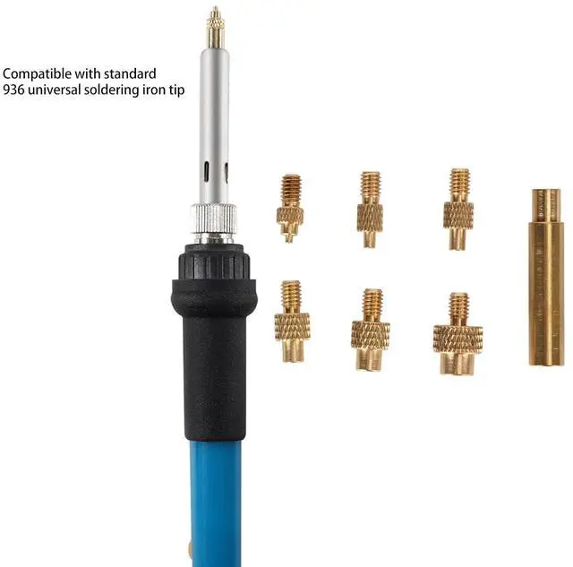 Alt view image 2 of 7 - Heat Set Insert Tips for Sizes M2 M2.5 M3 M4 M5 M6 1/4 Inch M8, Soldering Iron Tips for 3D Printer Users, Universal 936 Soldering Iron Head Heat Set Insert Tip