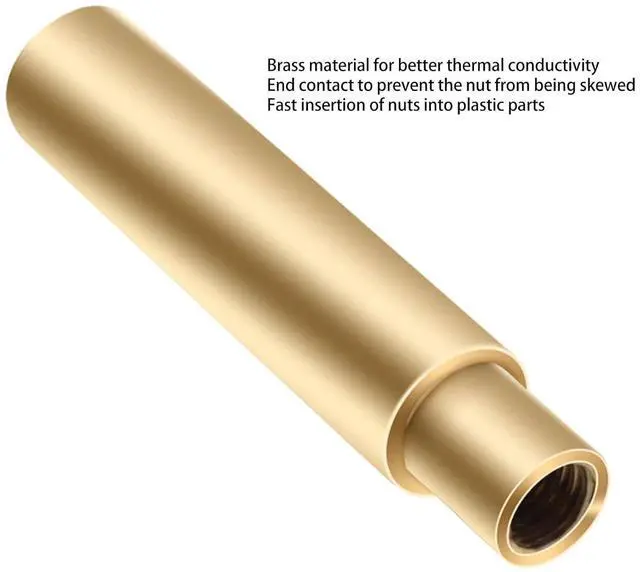 Alt view image 5 of 7 - Heat Set Insert Tips for Sizes M2 M2.5 M3 M4 M5 M6 1/4 Inch M8, Soldering Iron Tips for 3D Printer Users, Universal 936 Soldering Iron Head Heat Set Insert Tip