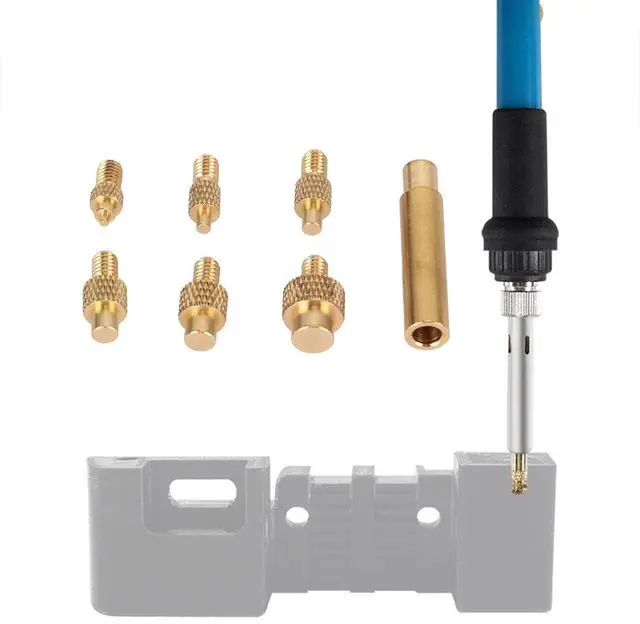 Alt view image 6 of 7 - Heat Set Insert Tips for Sizes M2 M2.5 M3 M4 M5 M6 1/4 Inch M8, Soldering Iron Tips for 3D Printer Users, Universal 936 Soldering Iron Head Heat Set Insert Tip