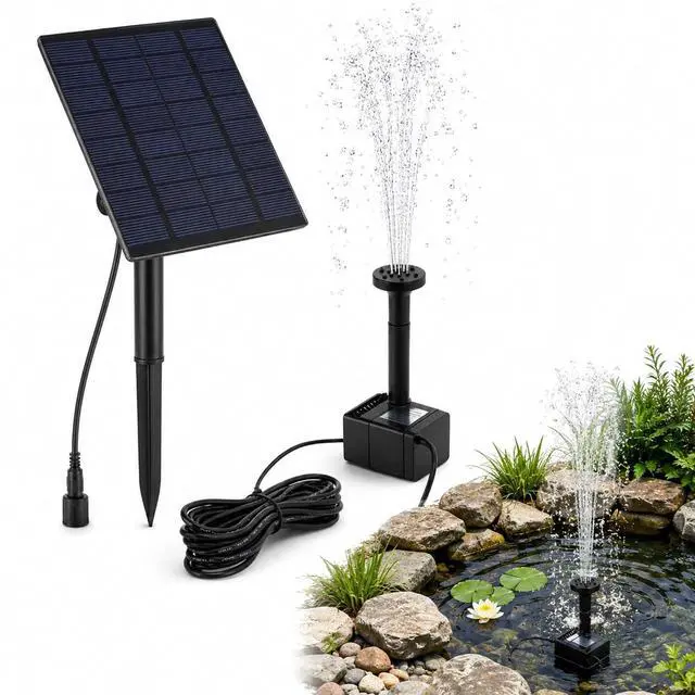Main image of Generic Solar Powered Fountain Pump Kit, Outdoor Solar Kit without Power Storage, Solar Powered Pump for Bird Bath, Ponds, Garden,Fish Tank Garden, Green, Genericgedso1x84p