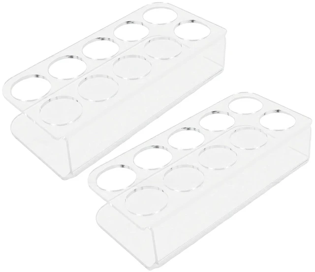 Alt view image 3 of 7 - Peptide Vial Stand Fridge 2 Pack | Acrylic 10 Slot Wall Mounted Storage Rack for Small Vial Holder