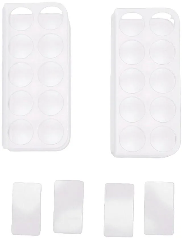 Alt view image 5 of 7 - Peptide Vial Stand Fridge 2 Pack | Acrylic 10 Slot Wall Mounted Storage Rack for Small Vial Holder