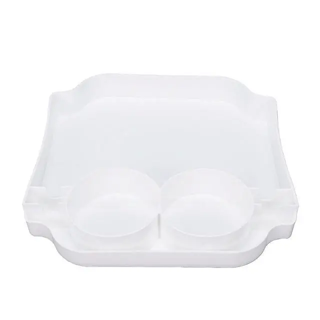Alt view image 3 of 7 - Half Cover Tray Organizer With Cup Holder | For Bogg Bag Large XL, Sturdy ABS Beach Bag Topper Insert For Phones Snacks