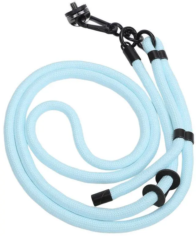 Alt view image 3 of 7 - Action Camera Lanyard for 3/Action 5/ONE X4, Adjustable Arrow Storage Case AntiLost Rope with 1/4" Thread & Cushion Pads (Blue)