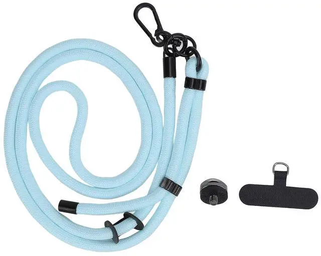 Alt view image 5 of 7 - Action Camera Lanyard for 3/Action 5/ONE X4, Adjustable Arrow Storage Case AntiLost Rope with 1/4" Thread & Cushion Pads (Blue)