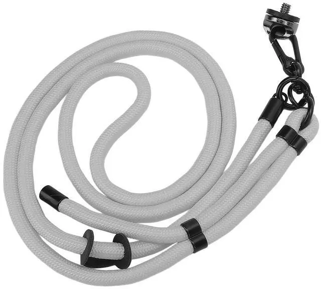 Alt view image 4 of 7 - Action Camera Lanyard for 3/Action 5/ONE X4, Adjustable Arrow Storage Case AntiLost Rope with 1/4" Thread & Cushion Pads (Grey)