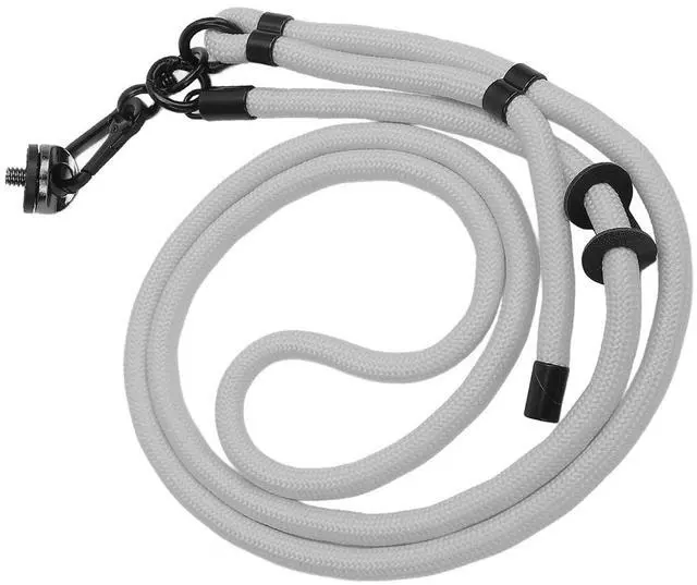 Alt view image 5 of 7 - Action Camera Lanyard for 3/Action 5/ONE X4, Adjustable Arrow Storage Case AntiLost Rope with 1/4" Thread & Cushion Pads (Grey)