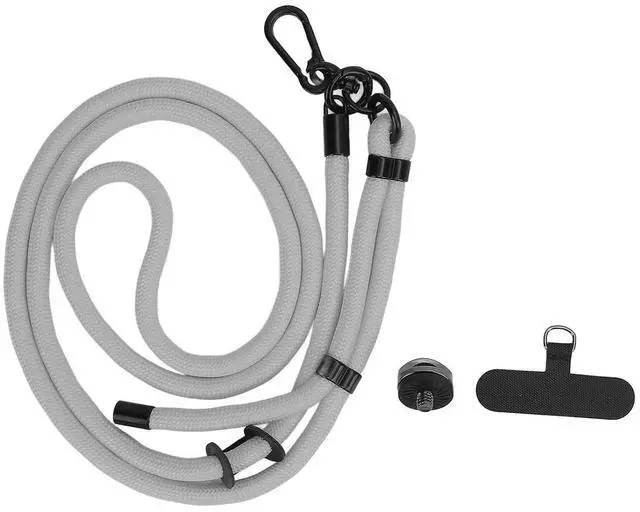 Alt view image 6 of 7 - Action Camera Lanyard for 3/Action 5/ONE X4, Adjustable Arrow Storage Case AntiLost Rope with 1/4" Thread & Cushion Pads (Grey)