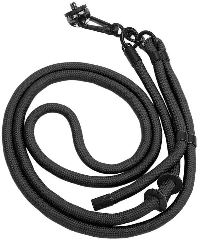 Alt view image 2 of 7 - Action Camera Lanyard for 3/Action 5/ONE X4, Adjustable Arrow Storage Case AntiLost Rope with 1/4" Thread & Cushion Pads (Black)