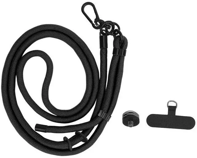 Alt view image 6 of 7 - Action Camera Lanyard for 3/Action 5/ONE X4, Adjustable Arrow Storage Case AntiLost Rope with 1/4" Thread & Cushion Pads (Black)