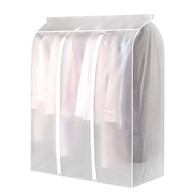 Alt view image 3 of 4 - Foldable Travel Garment Cover 2Pcs | Hanging Clothes Storage Bag Zippered Dust Proof for Wardrobe Organization Large 50x100x120cm (2pcs)