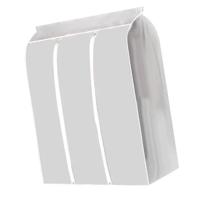 Alt view image 4 of 4 - Foldable Travel Garment Cover 2Pcs | Hanging Clothes Storage Bag Zippered Dust Proof for Wardrobe Organization Large 50x100x120cm (2pcs)
