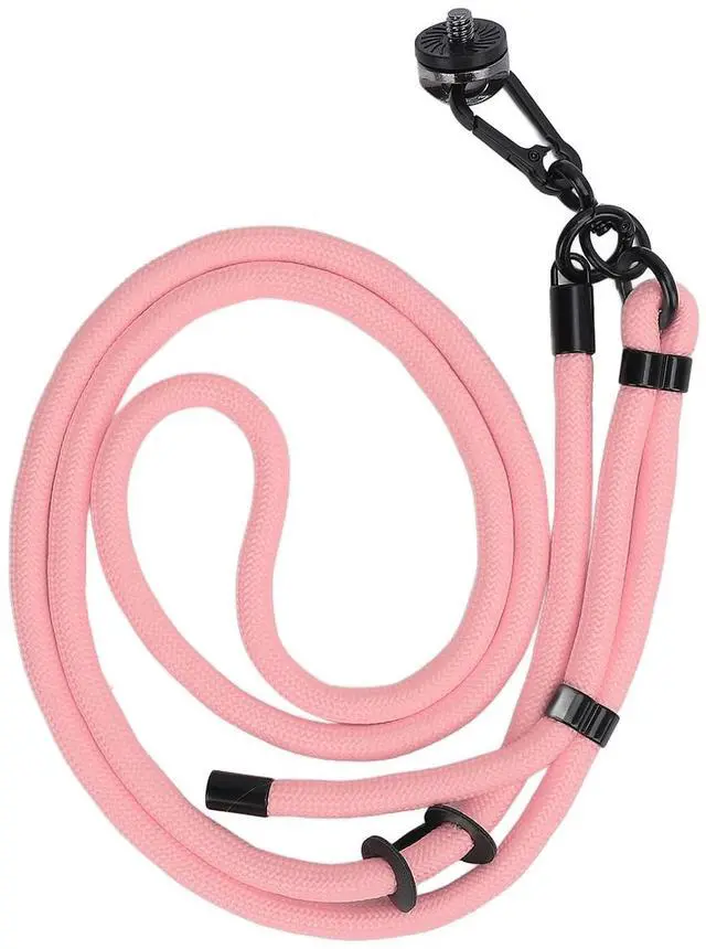 Main image of Action Camera Lanyard for 3/Action 5/ONE X4, Adjustable Arrow Storage Case AntiLost Rope with 1/4" Thread & Cushion Pads (Pinkish)