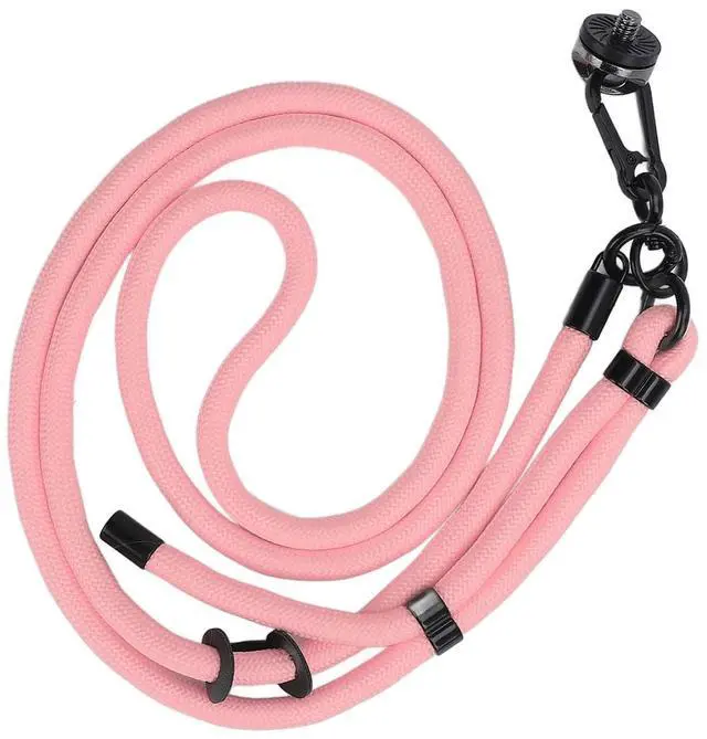 Alt view image 2 of 7 - Action Camera Lanyard for 3/Action 5/ONE X4, Adjustable Arrow Storage Case AntiLost Rope with 1/4" Thread & Cushion Pads (Pinkish)