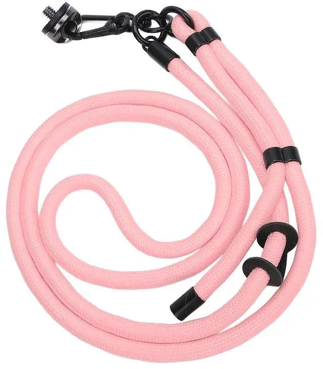 Alt view image 4 of 7 - Action Camera Lanyard for 3/Action 5/ONE X4, Adjustable Arrow Storage Case AntiLost Rope with 1/4" Thread & Cushion Pads (Pinkish)