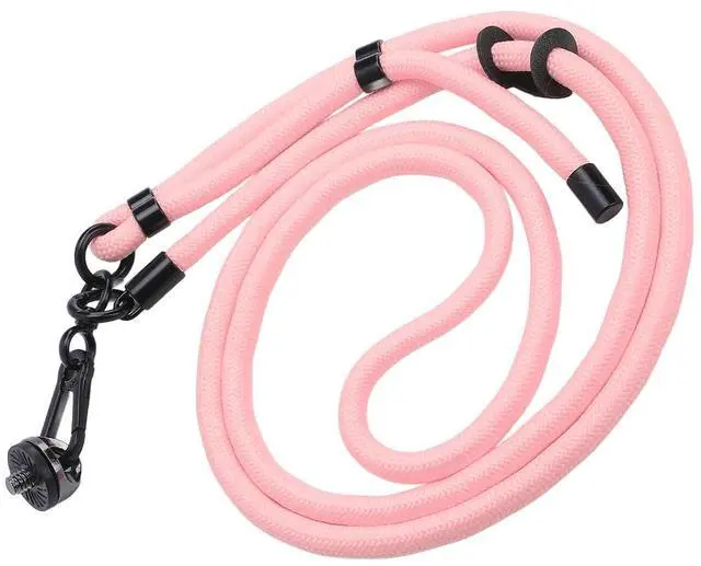 Alt view image 6 of 7 - Action Camera Lanyard for 3/Action 5/ONE X4, Adjustable Arrow Storage Case AntiLost Rope with 1/4" Thread & Cushion Pads (Pinkish)
