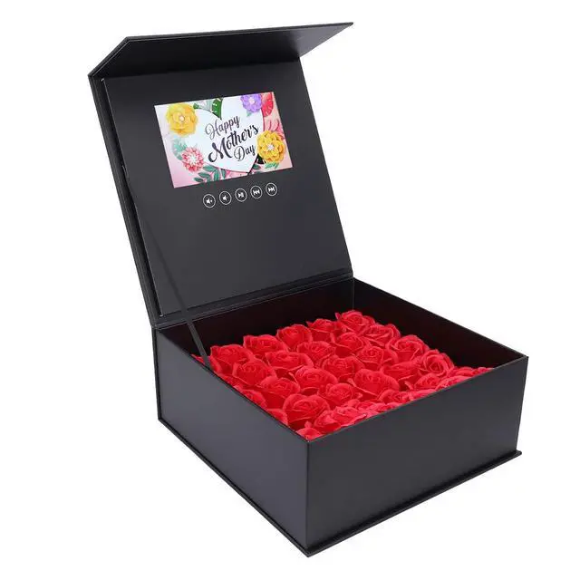Alt view image 5 of 7 - 7 Inch LCD Jewelry Flower Box - HD Video Greeting Card with Builtin Speaker for Weddings and Marketing, 720P Playback Customizable