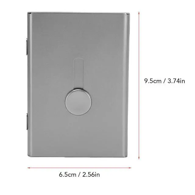 Alt view image 7 of 7 - Anodized Aluminum Card Case | Slim Slide Out Metal Holder Thin Lightweight For Professional Exchanges Meetings (Gray)