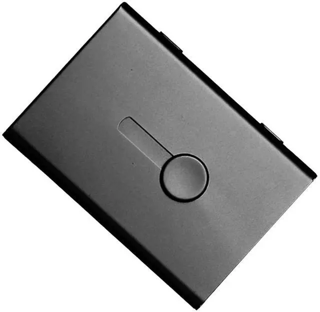 Main image of Matte Black Aluminum Card Case | Slim Spring Push Business Card Holder For Conferences And Networking (Black)