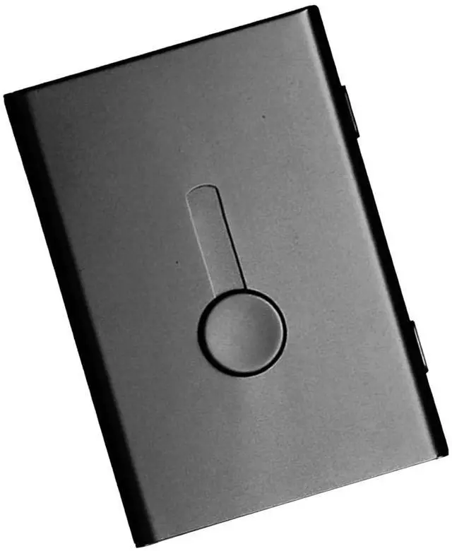 Alt view image 2 of 7 - Matte Black Aluminum Card Case | Slim Spring Push Business Card Holder For Conferences And Networking (Black)