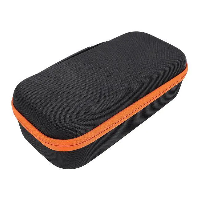 Alt view image 4 of 7 - Portable EVA Hard Case for Dual Microphones, Travel Storage Bag with Handle for Receiver, Adapter & Accessories, Black Microphone Organizer Box