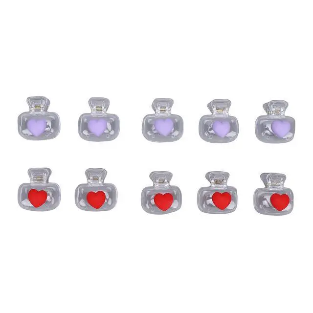 Alt view image 5 of 7 - Toothbrush Head Covers - Red Violet Heart Pattern, ClampOn Plastic Caps for Travel, Bathroom & Gym - Protects Against Dirt &
