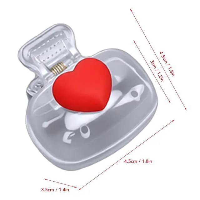 Alt view image 6 of 7 - Toothbrush Head Covers - Red Violet Heart Pattern, ClampOn Plastic Caps for Travel, Bathroom & Gym - Protects Against Dirt &