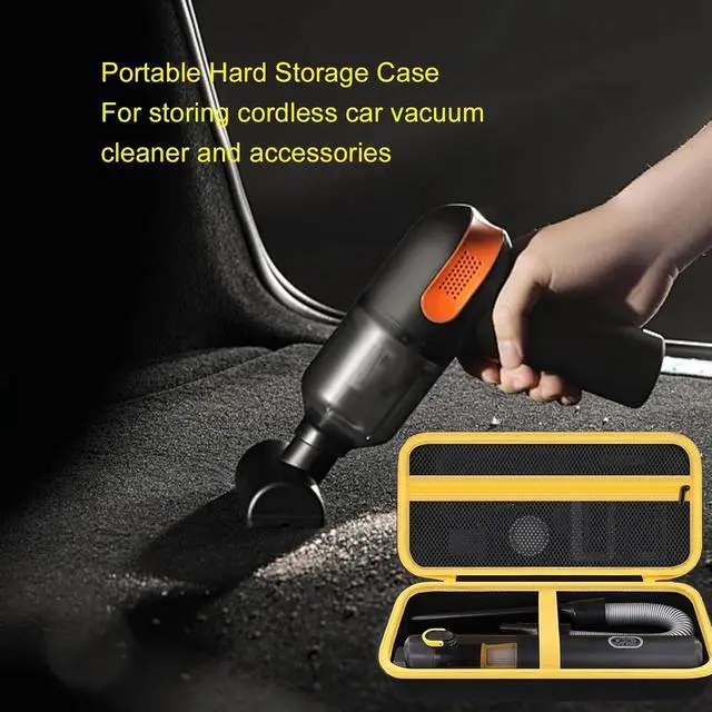 Alt view image 2 of 7 - Black Portable Hard Storage Case, V8 Mate / V10 Mate, Car Vacuum Hard Case, Portable Storage with Removable Divider and Mesh Pocket for Accessoriescases only