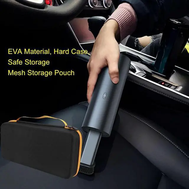 Alt view image 4 of 7 - Black Portable Hard Storage Case, V8 Mate / V10 Mate, Car Vacuum Hard Case, Portable Storage with Removable Divider and Mesh Pocket for Accessoriescases only