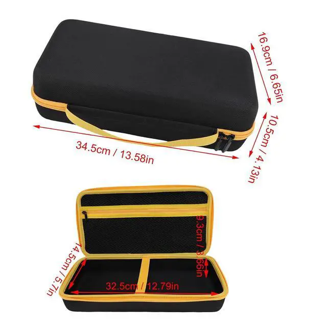 Alt view image 7 of 7 - Black Portable Hard Storage Case, V8 Mate / V10 Mate, Car Vacuum Hard Case, Portable Storage with Removable Divider and Mesh Pocket for Accessoriescases only