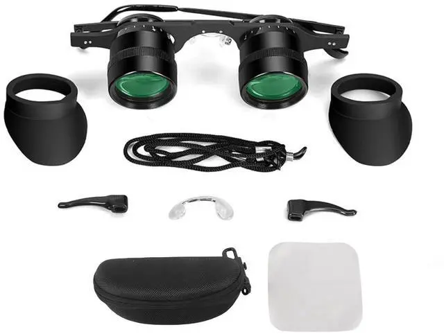 Main image of 10X Binocular Glasses, Portable Fishing Binoculars HD Lens, Professional Multipurpose Folding Eyeglasses for Concerts Theater Opera Bird Watching Sports