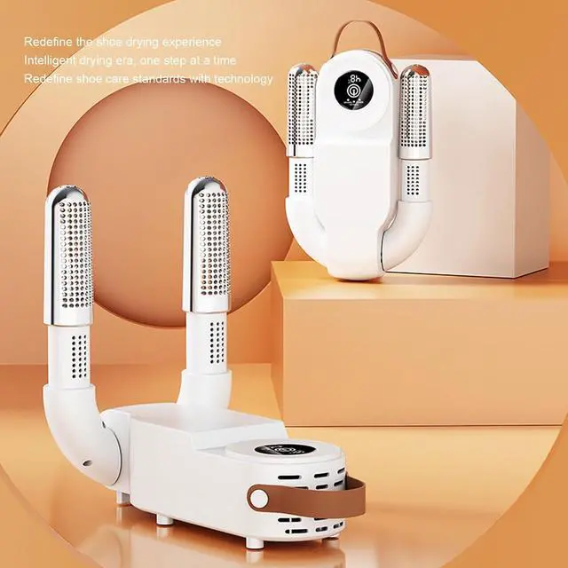 Alt view image 3 of 7 - Automatic Shoe Dryer, Wall Mounted Fast Drying Boot Dryer with Adjustable Angle Timer, Portable Foldable ElectricDryer for Wet Shoes, Sneakers, Travel Home Use (US Plug)
