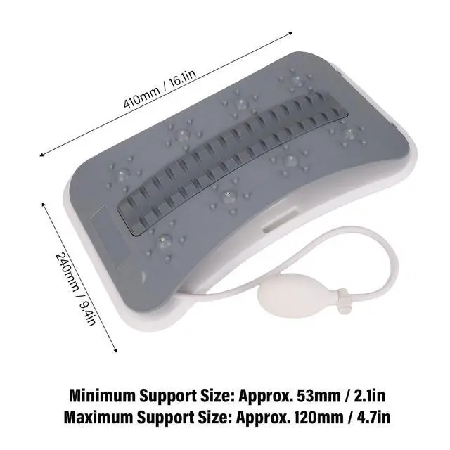 Alt view image 3 of 7 - Lower Back Stretcher, Manual Air Pump Lumbar Stretcher Tool for Fitness Room