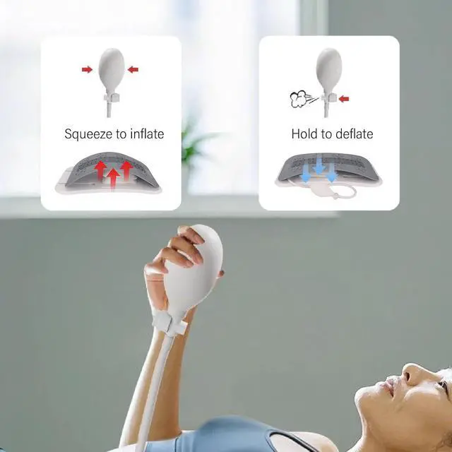 Alt view image 4 of 7 - Lower Back Stretcher, Manual Air Pump Lumbar Stretcher Tool for Fitness Room