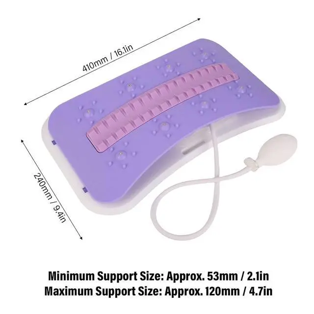 Alt view image 4 of 7 - Lower Back Stretcher, Manual Air Pump Lumbar Stretcher Tool for Fitness Room