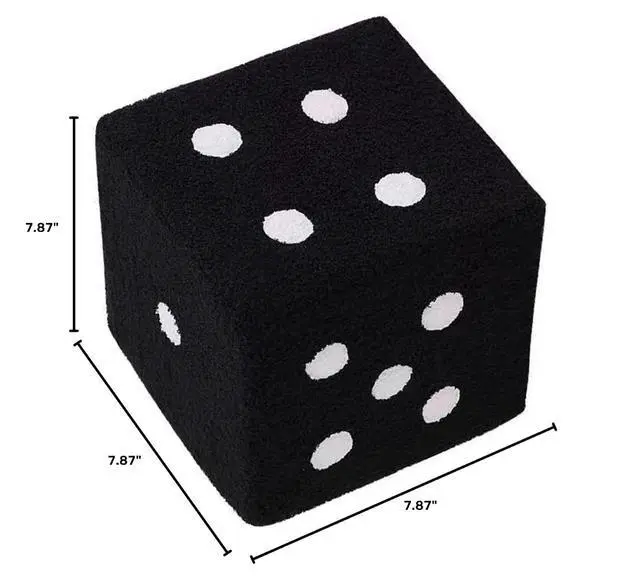 Alt view image 2 of 7 - Dice Cubic Foot Stool, Furry Footrest with Solid Wood Material, Stable Structure, Soft Comfortable Ottoman Foot Rest for Home Living Room Bedroom