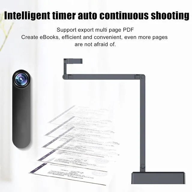 Alt view image 4 of 7 - 4K 16MP Ultra Document Camera & Webcam, USB Overhead Projector CMOS Image Sensor Adjustable Angle for Live Demo, Remote Teaching for OS X for for OBS for Android