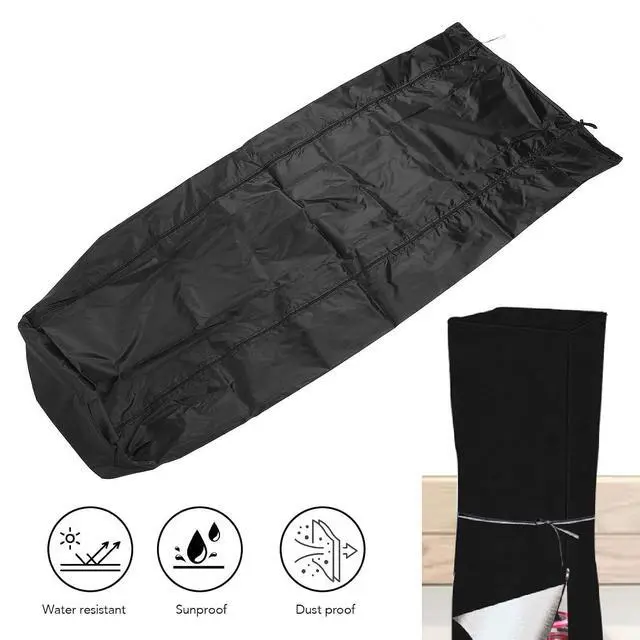 Alt view image 4 of 7 - Standing Garment Steam Iron Cover, Universal Fit for Single Double Pole Steamers, Water Polyester Dust Protection Storage Bag, 45x27x162cm