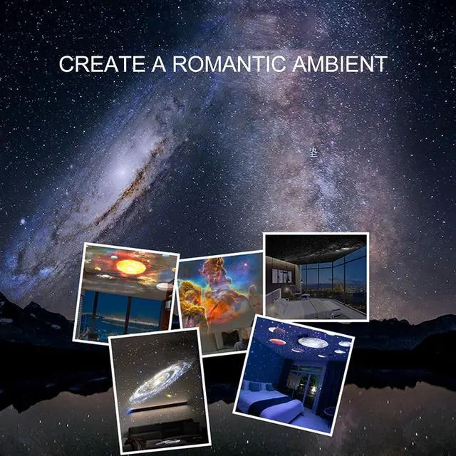 Alt view image 2 of 6 - Star Projector with 12 Themes - Kids Star Night Light Night Light, HD Focusing Romantic Star Projection Lamp for Gaming Room Home Theater Bedroom