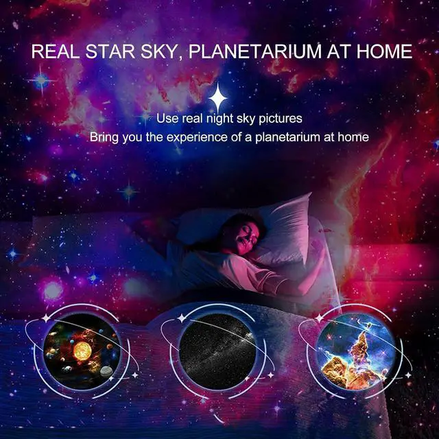 Alt view image 4 of 6 - Star Projector with 12 Themes - Kids Star Night Light Night Light, HD Focusing Romantic Star Projection Lamp for Gaming Room Home Theater Bedroom
