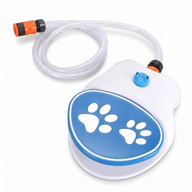 Main image of Dog Water Fountain Outdoor Drinking Water Toy, Activated Water Fountain with Hose, Dog Sprinkler Step On, Fun Dog Toys, Outdoor Dog Drinking Water