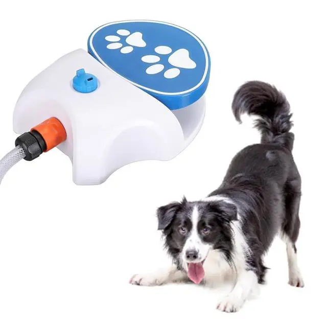 Alt view image 7 of 7 - Dog Water Fountain Outdoor Drinking Water Toy, Activated Water Fountain with Hose, Dog Sprinkler Step On, Fun Dog Toys, Outdoor Dog Drinking Water