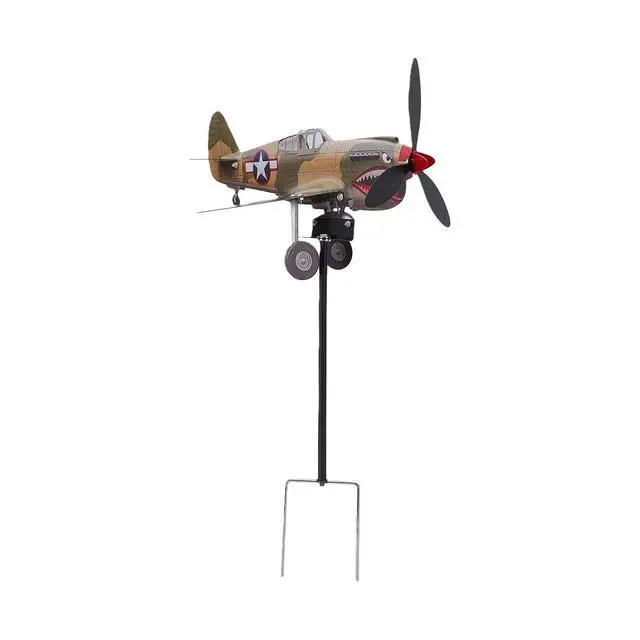 Alt view image 2 of 7 - Weather Proof Wind Sculpture | 3D Garden Windmill Metal Bracket for Outdoor Yard, Kinetic Art Lawn Spinner Smooth Rotation Easy Assembly