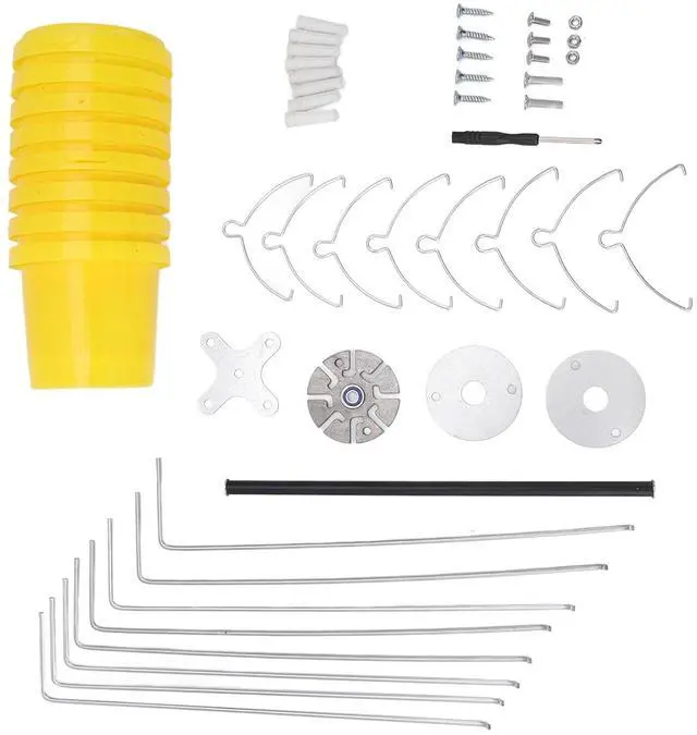 Alt view image 7 of 7 - Ferris Wheel Hummingbird Feeder, Ferris Wheel Bird Feeder, with 8 Buckets for Outdoors, Hummingbird Toy, Squirrel Proof Outdoor Decor