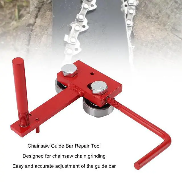 Alt view image 2 of 7 - Chainsaw Bar Rail Tightening Repair Tool - Cast Iron Aluminum Bar Rail Closing Tool Adjustable fit Different Bars, Chainsaw Bar Rail Closing Adjuster Tool