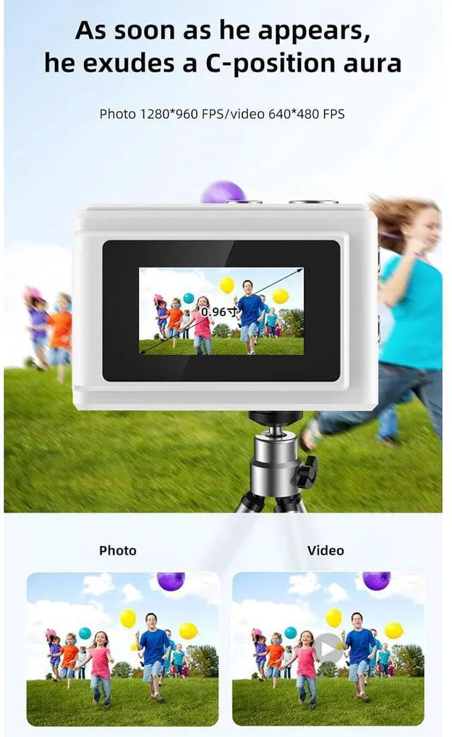 Alt view image 5 of 7 - 1080P Palm Sized CCD Camera, 2MP Small Compact Cameras, Support Up to 128G Card, for Students Beginners
