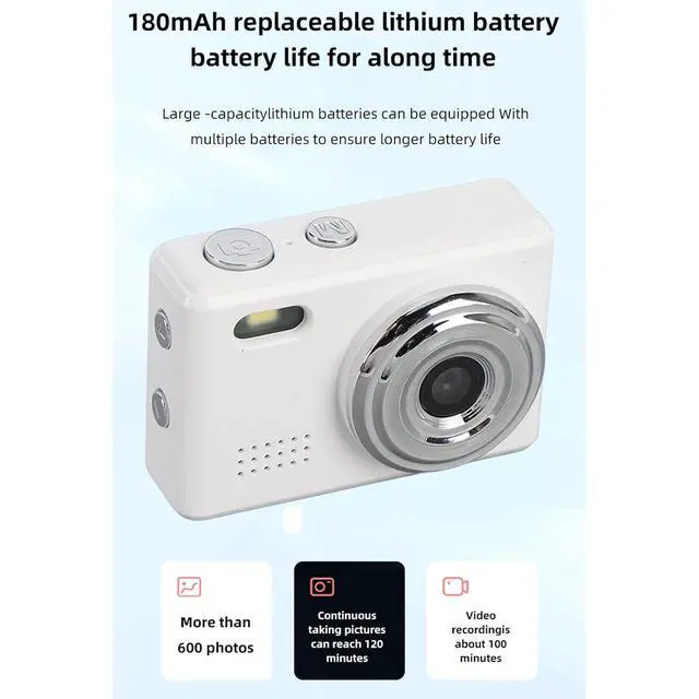 Alt view image 7 of 7 - 1080P Palm Sized CCD Camera, 2MP Small Compact Cameras, Support Up to 128G Card, for Students Beginners