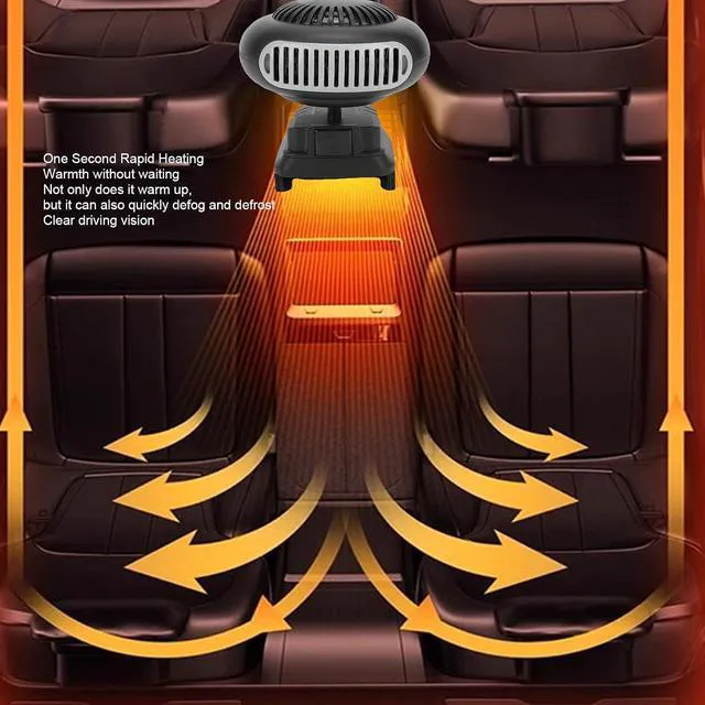 Alt view image 2 of 7 - 2026 Portable 21V Car Heater and Defroster, 170W Fast Heating and Cooling Fan, Battery Powered Car Heater for Windshield Defogger, Car Heaters for Vehicle Car RV SUV
