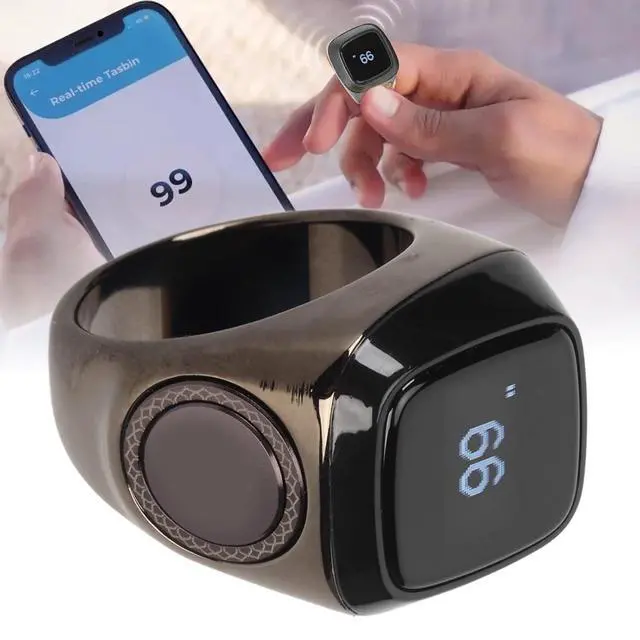 Alt view image 2 of 7 - Finger Tally Counter, Portable Bluetooth Counter with 5 Digit Display, Handheld Number Click Counter, Electronic Counter with Charging Storage Case Support APP